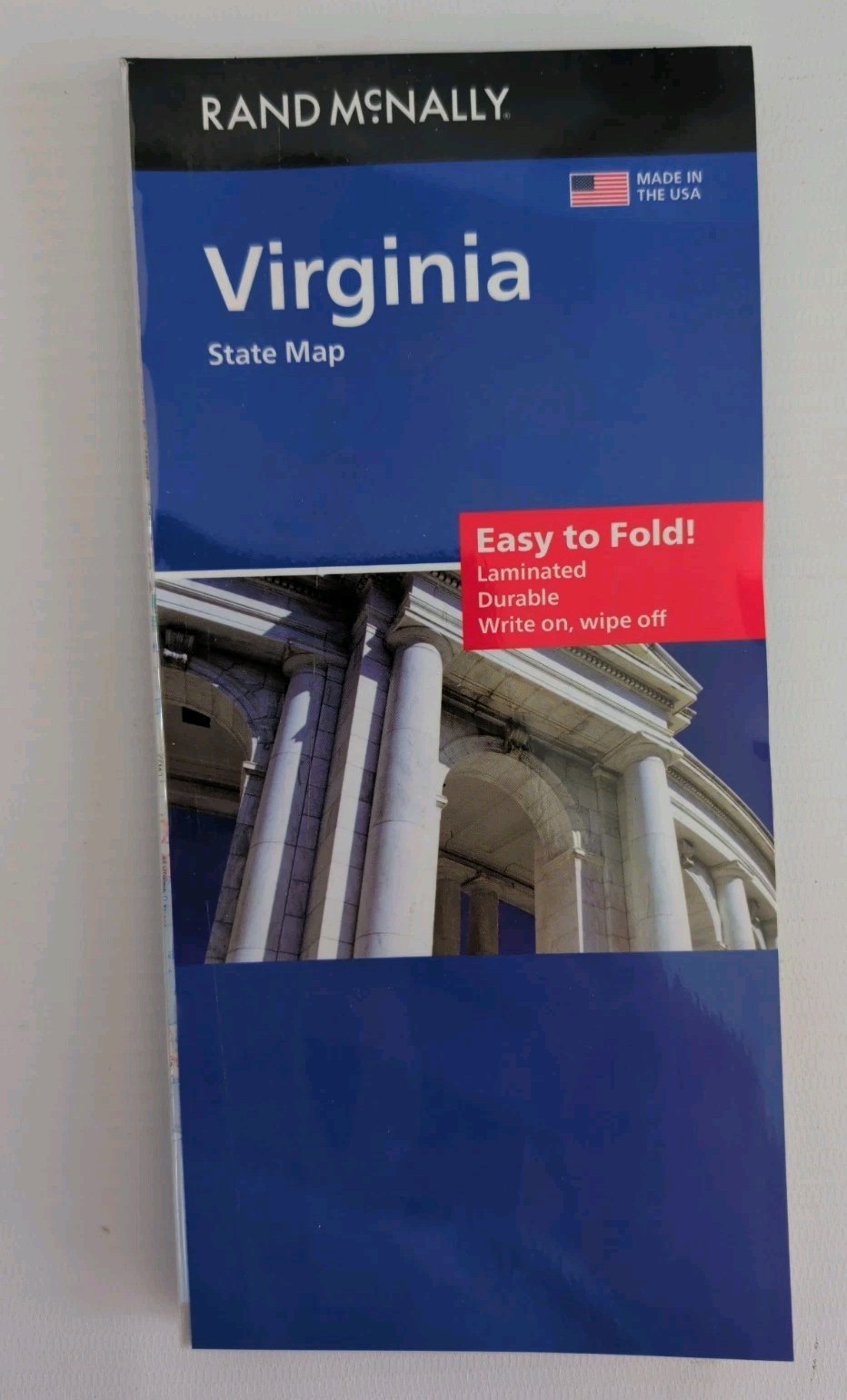 Virginia, Easy-to-Fold, Laminated State Map, by Rand McNally
