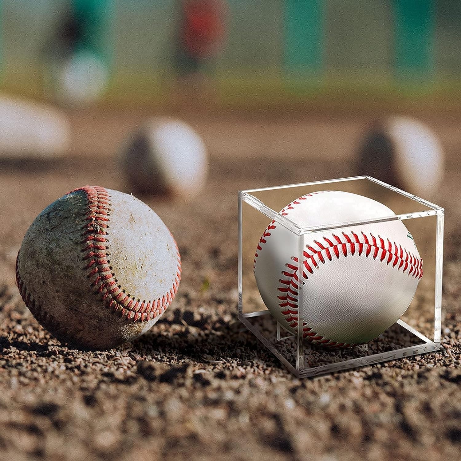 Quality 8 Pack Baseball Display Case - Stackable UV Protection for Collectibles