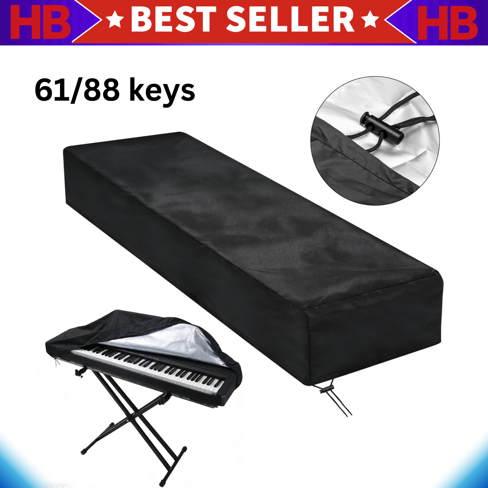 88 Key Digital Piano Keyboard Cover Waterproof Dust Protector Scratch Resistant
