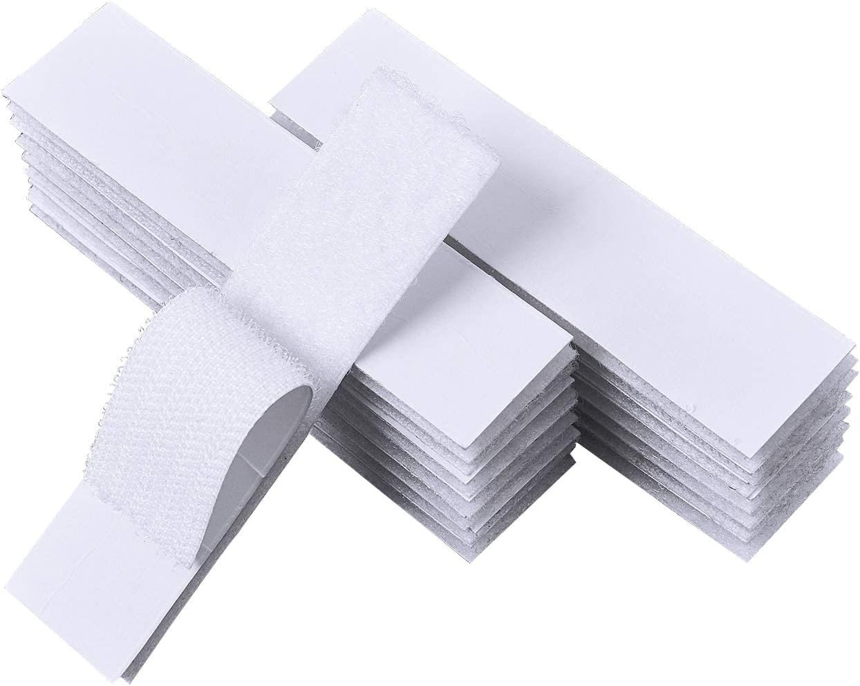 20 Sets Hook and Loop Strips with Adhesive - 1X4 Inch - Strong Back Adhesive Fas