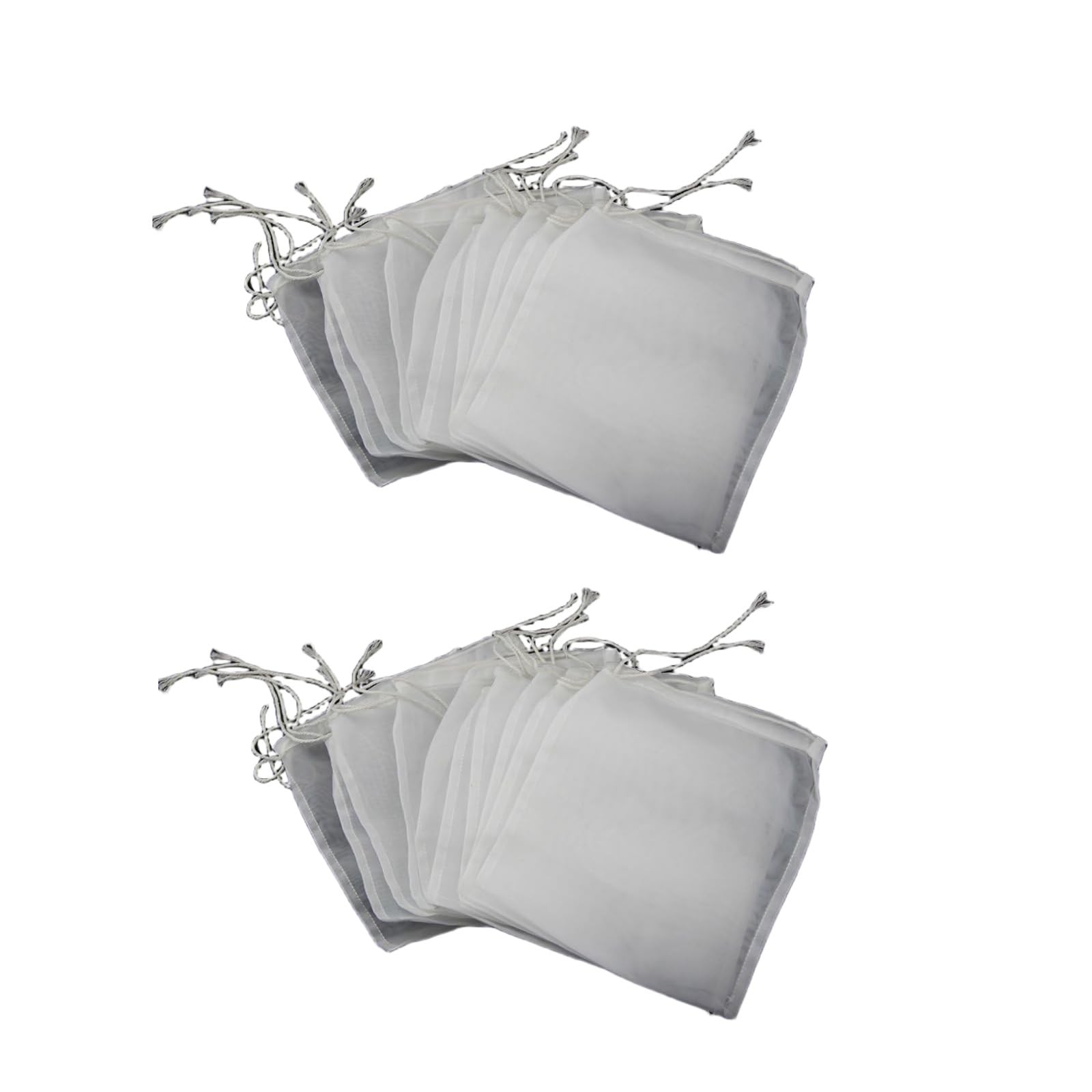 10 Pcs White Nylon Straining Bag Fine Mesh Homebrew Beer Wine Strainer Bag