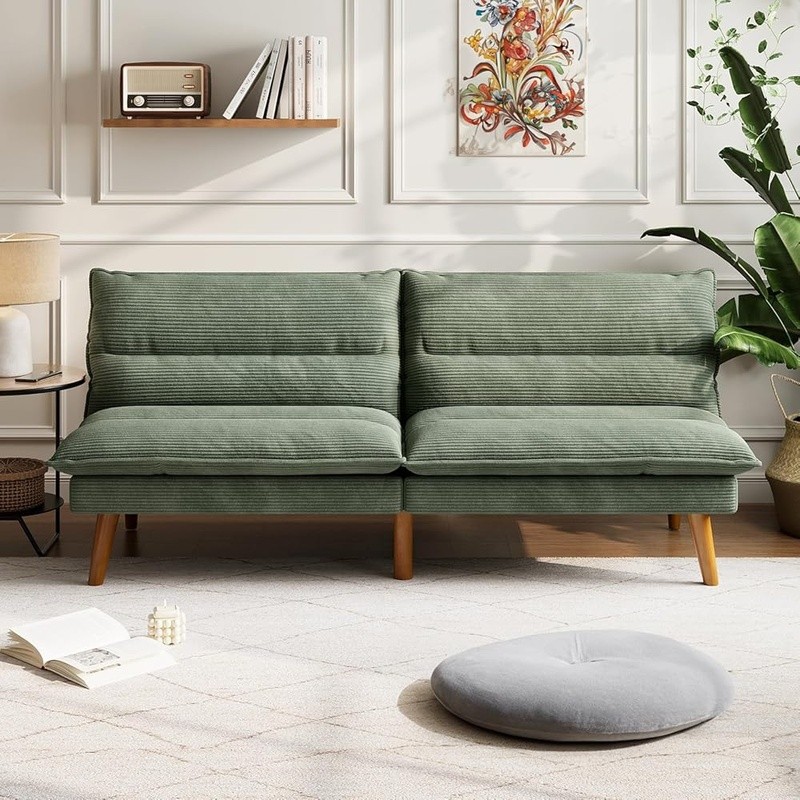 3-in-1 Multifunctional Futon Sofa Bed Adjustable Recliner Loveseat Comfort Couch