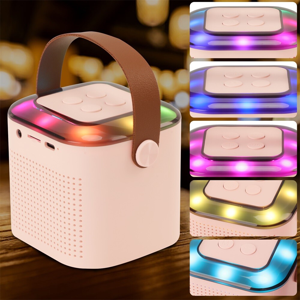 Kids Bluetooth Karaoke Portable Speaker Machine 2 Microphones