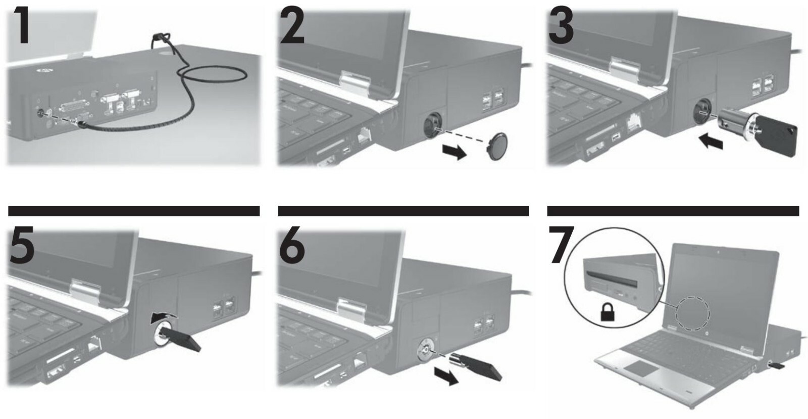 HP Master Keyed Docking Station Lock Kit K64609US - New in package