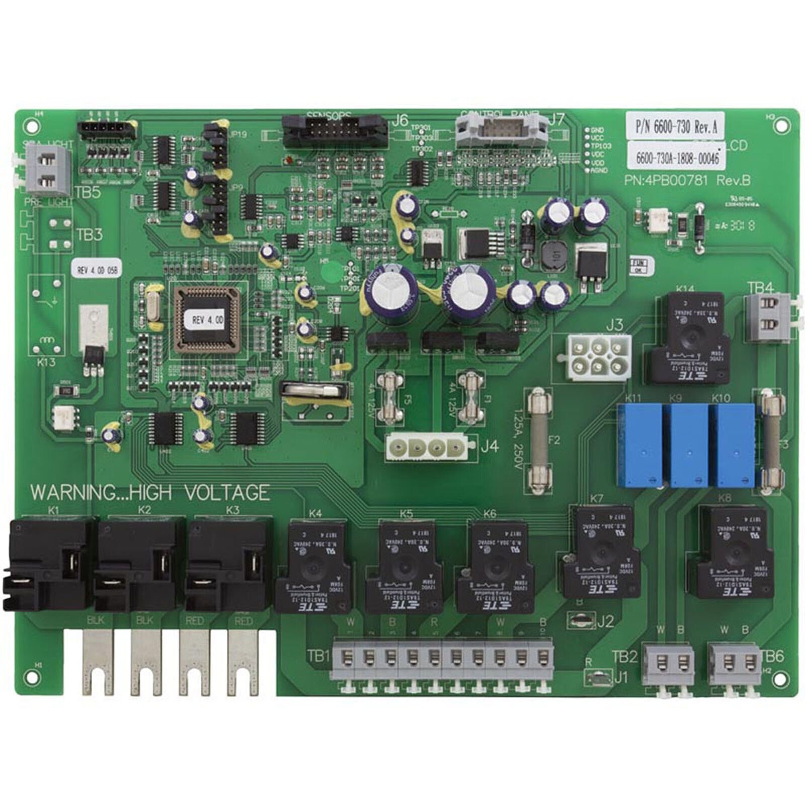 PCB, Sundance Spas, 850 Series, LCD, 2 Pump, 2-Spd, 2014