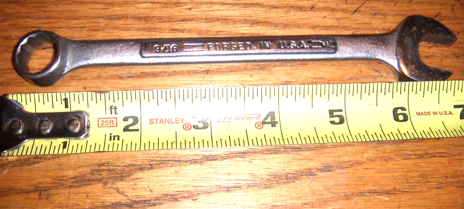 VTG CRAFTSMAN  9/16" =V= FORGED IN USA   COMBO WRENCH   FREE SHIP