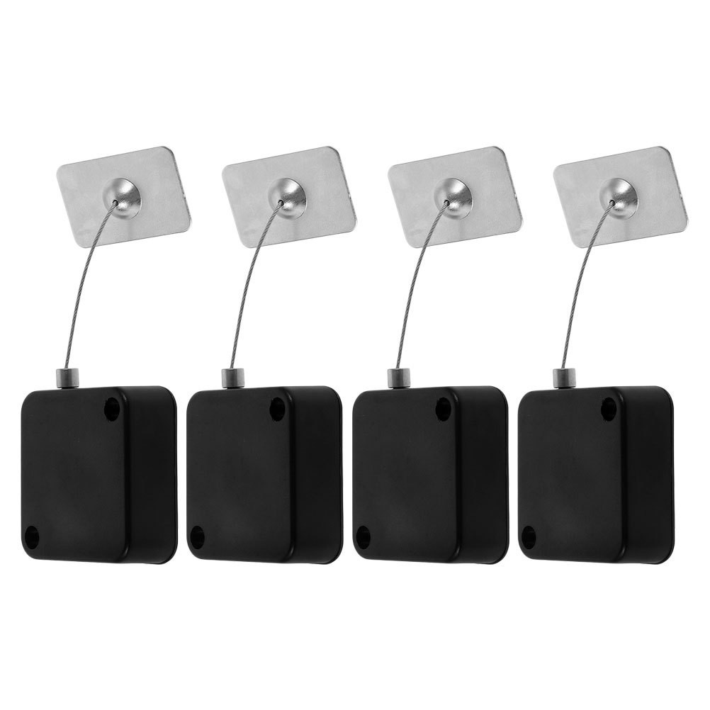 4 Pcs Retractable Security Cable Tv Remote Tether Anti-theft Wire Lock for