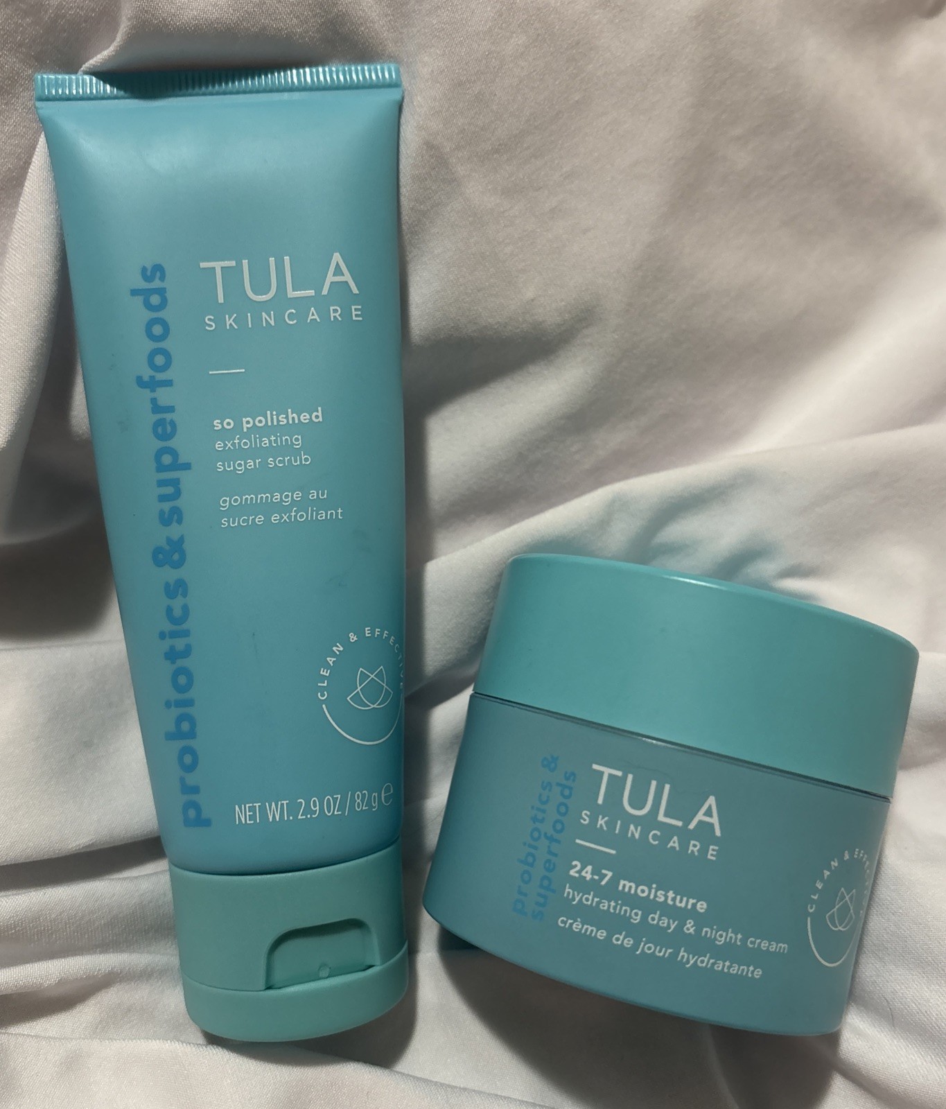 Tula Skincare So Polished Exfoliating Sugar Scrub 2.9oz + 24/7 Moisture cream