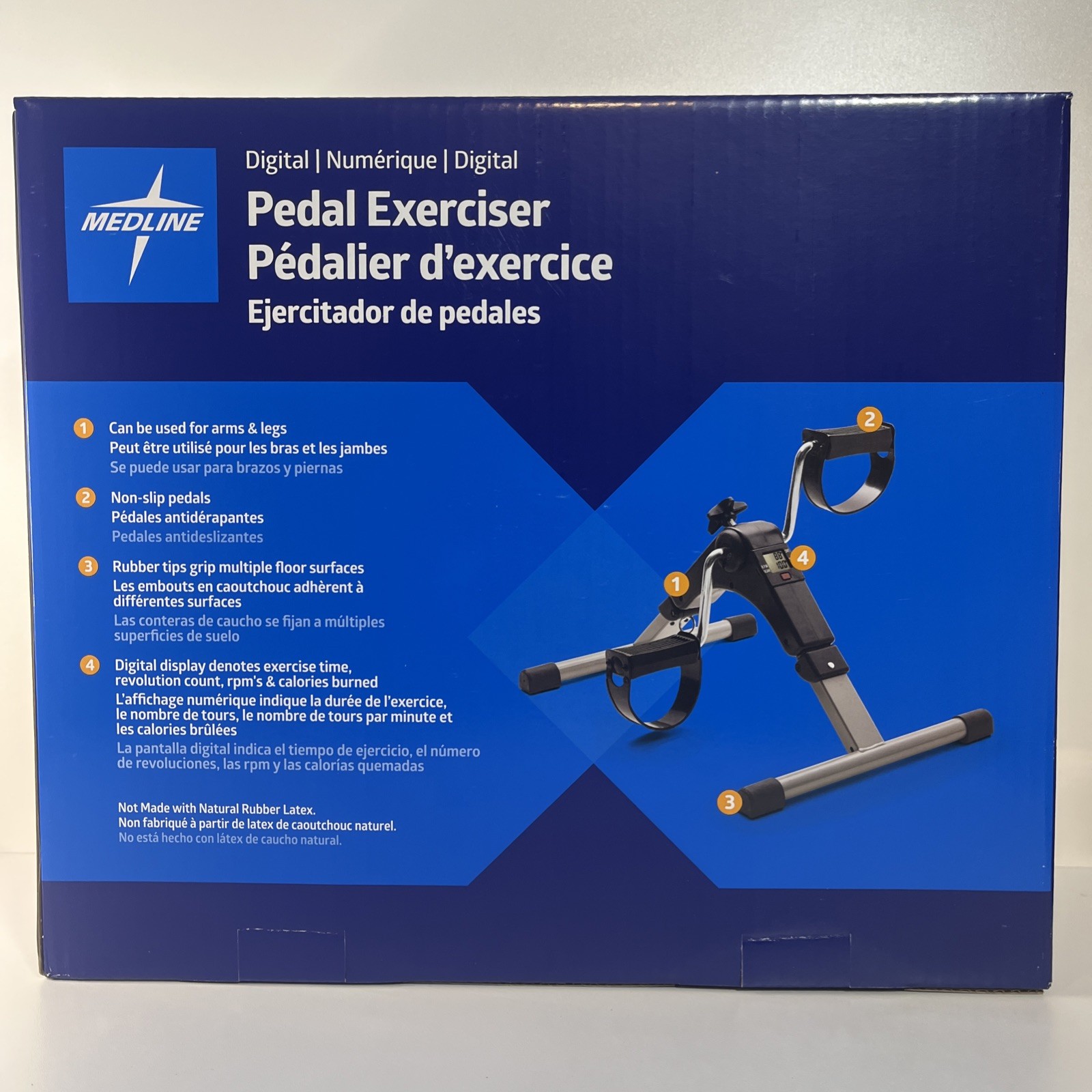 N/O MEDLINE Therapeutic, Peddler Exercise,Silver , LCD, mds100, Stationary Drive