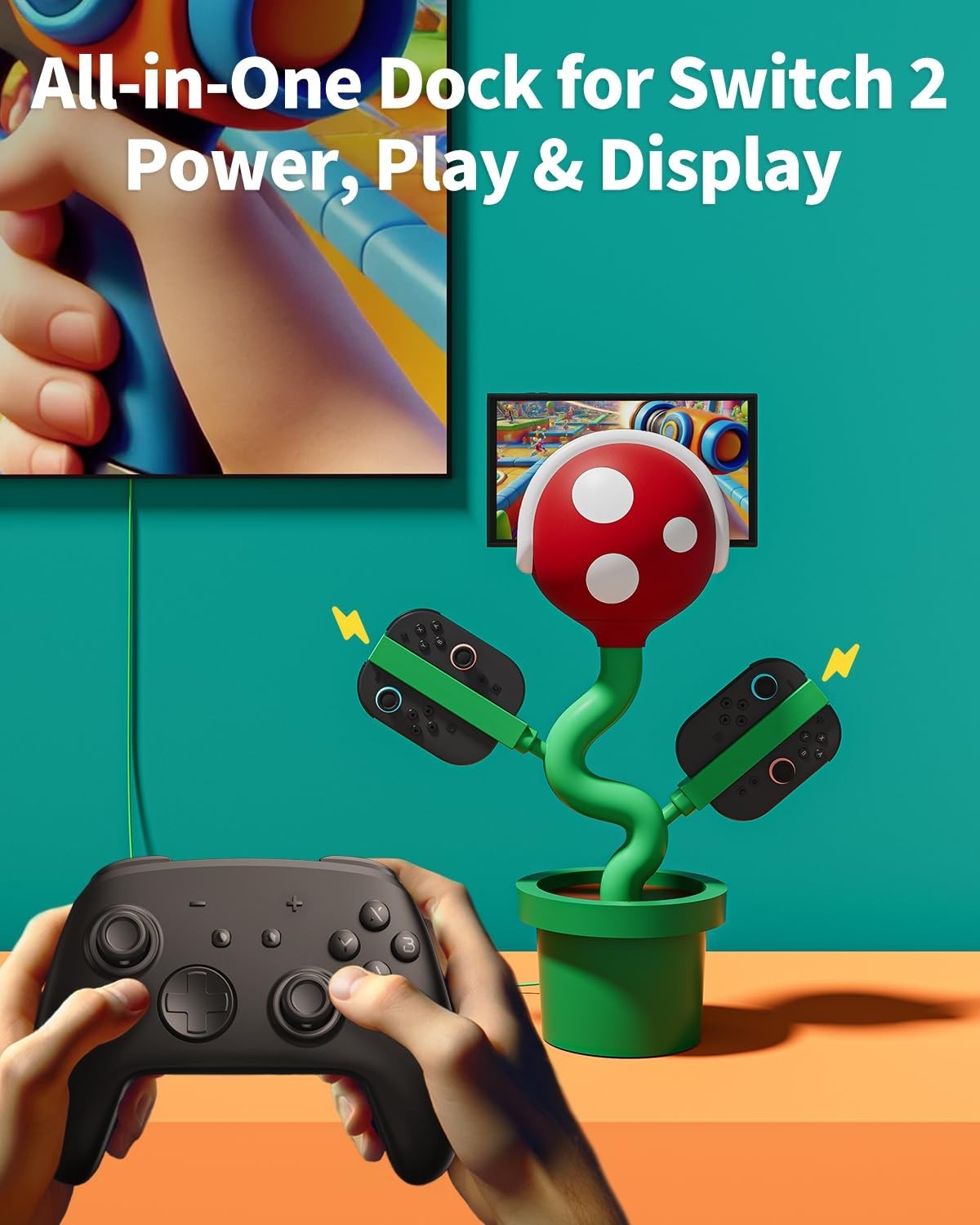 Switch 2 Dock with Cooling Fan for Nintendo Switch 2 TV Docking Station, Char...