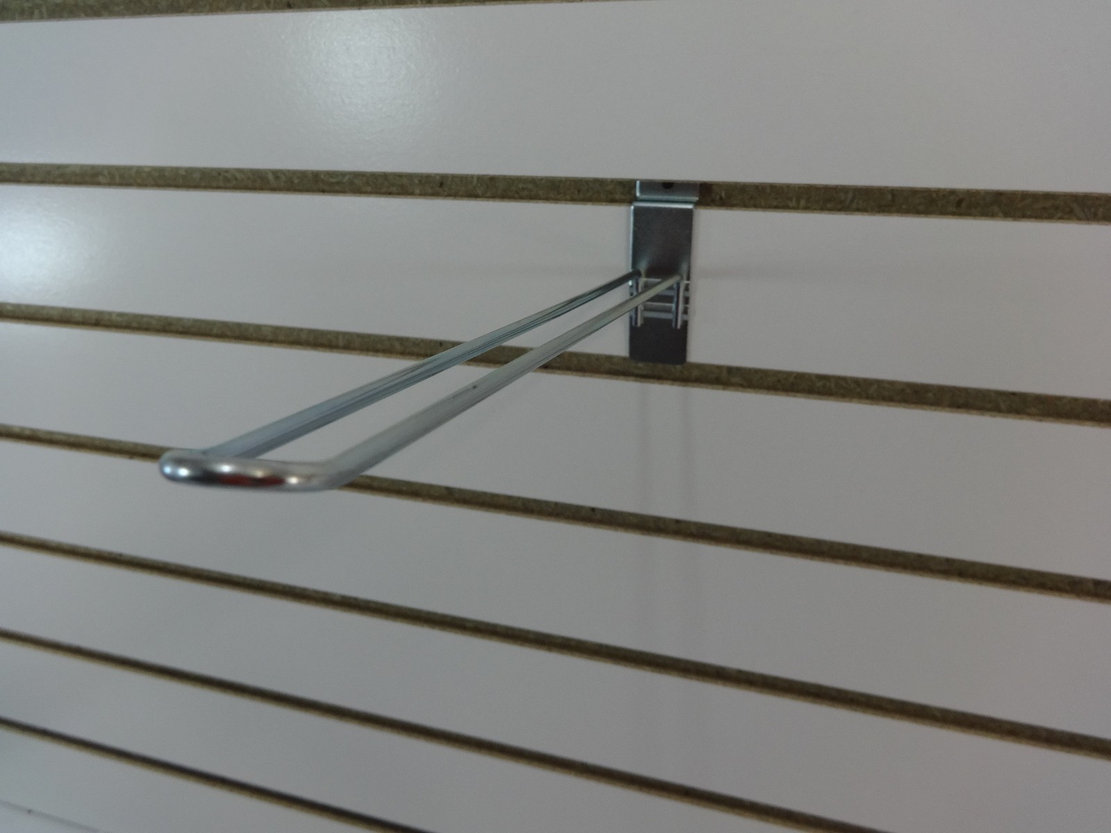 8" Chrome Slatwall Grid Panel Safety Hook Display Store Wall Fixtures