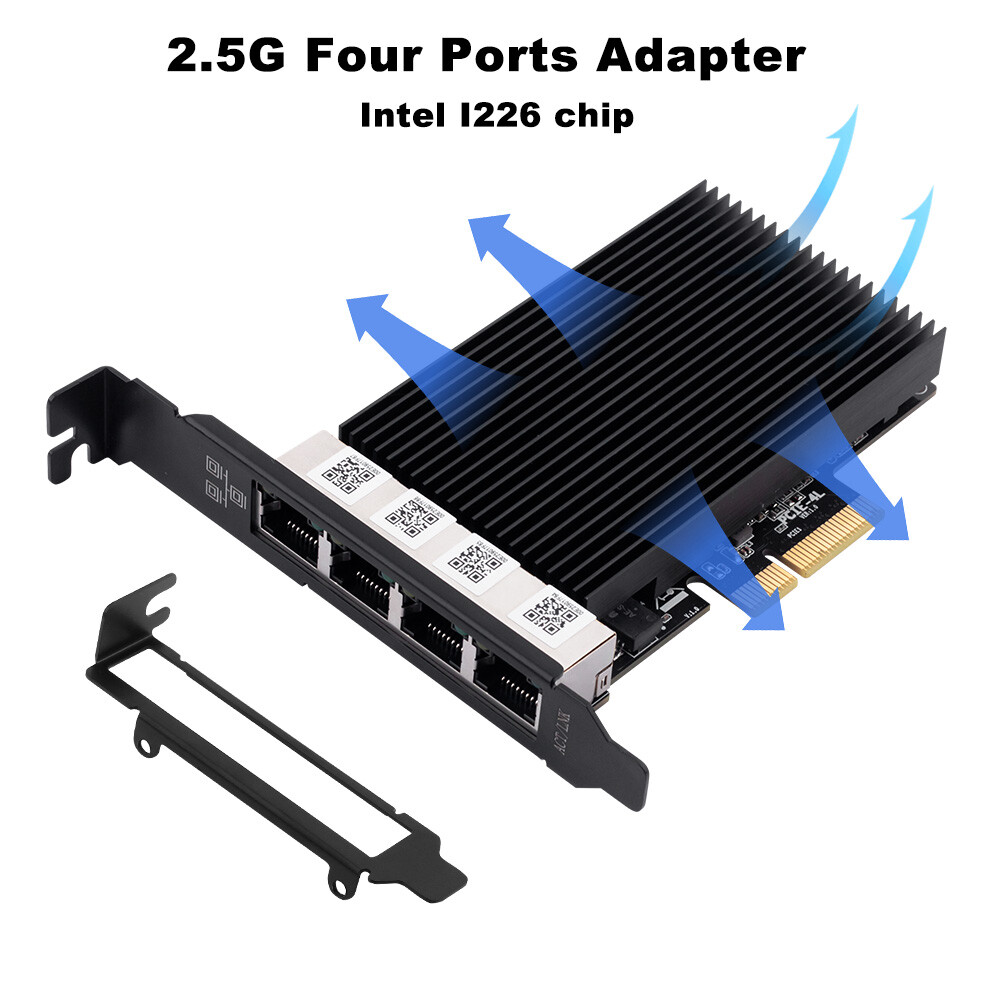 Quad Port 2.5G PCIe Network Card Based on Intel I226 Chip Gigabit LAN Adapter