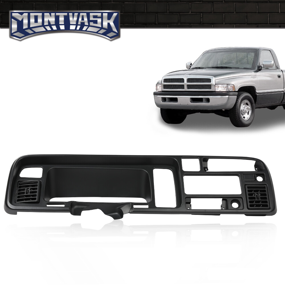 Fit For 1994-1997 Dodge Ram Dash Bezel Radio Trim Panel Surround Black Dashboard