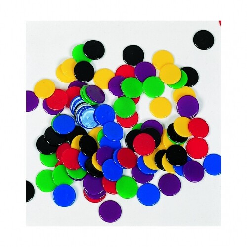 100 Jetons de Jeu En 6 Couleurs - 22 MM