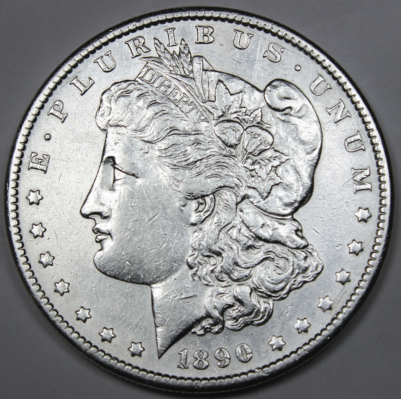 1890-s Morgan Silver Dollar. High Grade  (Inventory A)