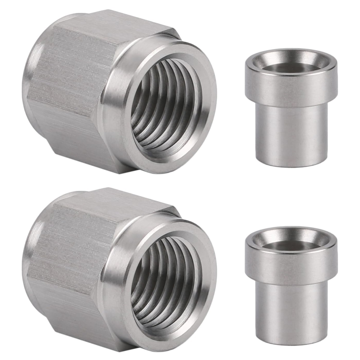 3AN Hardline Stainless Steel Tube Nut and Sleeve Fitting for 3/16" OD Tubing,...