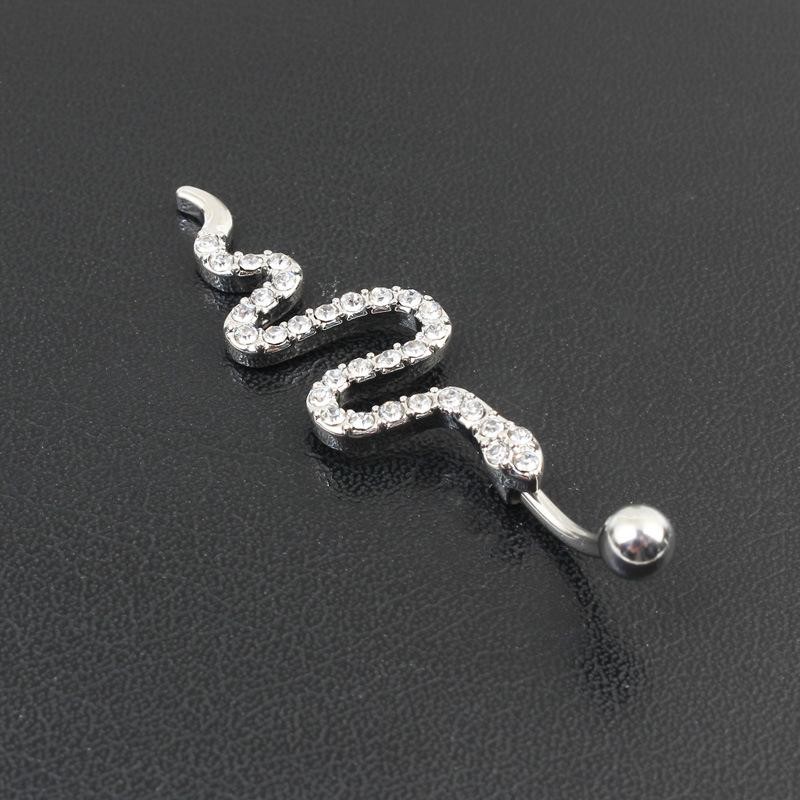 Sexy Belly Navel Piercing Stainless Steel Fashion Snake Belly Ring For Women