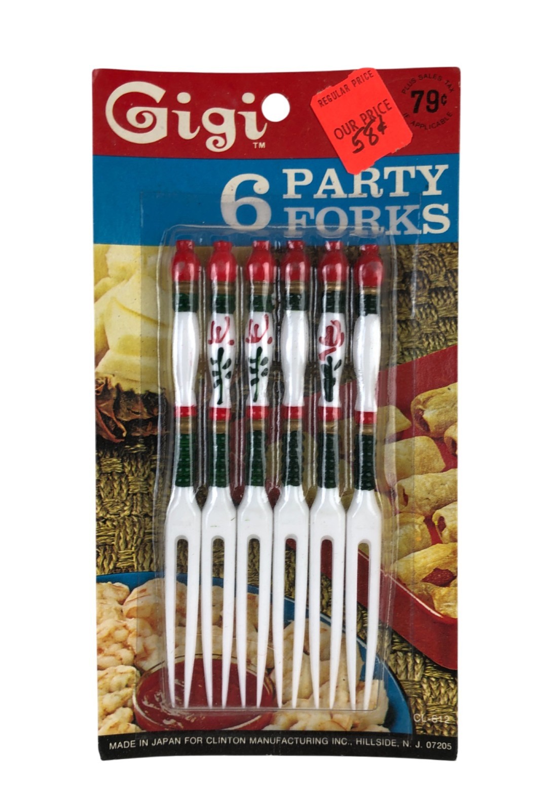 Vintage Gigi 6 Party Forks Brand New Sealed New Old Stock Made In Japan 1970s!!