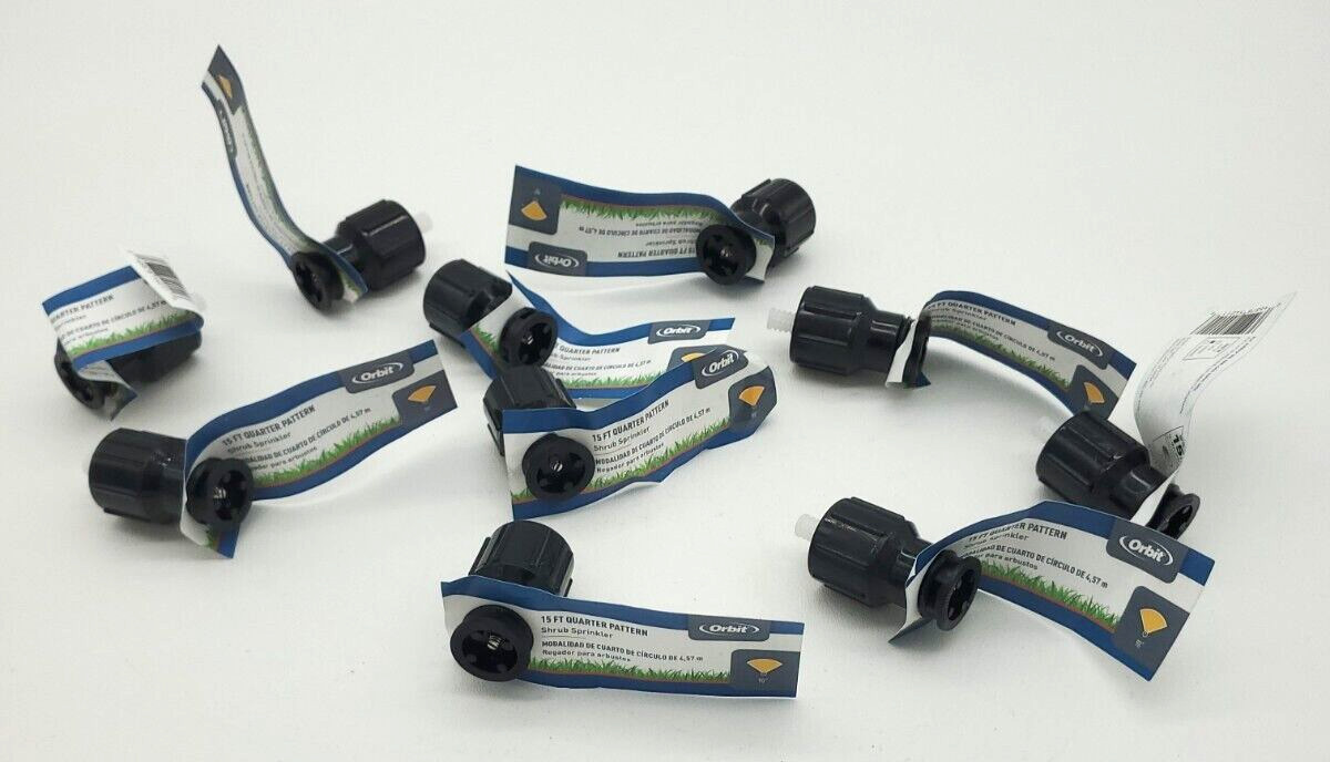 Orbit Quarter-Circle Pattern 15 Foot Shrub Sprinkler Head Lot Of (10)