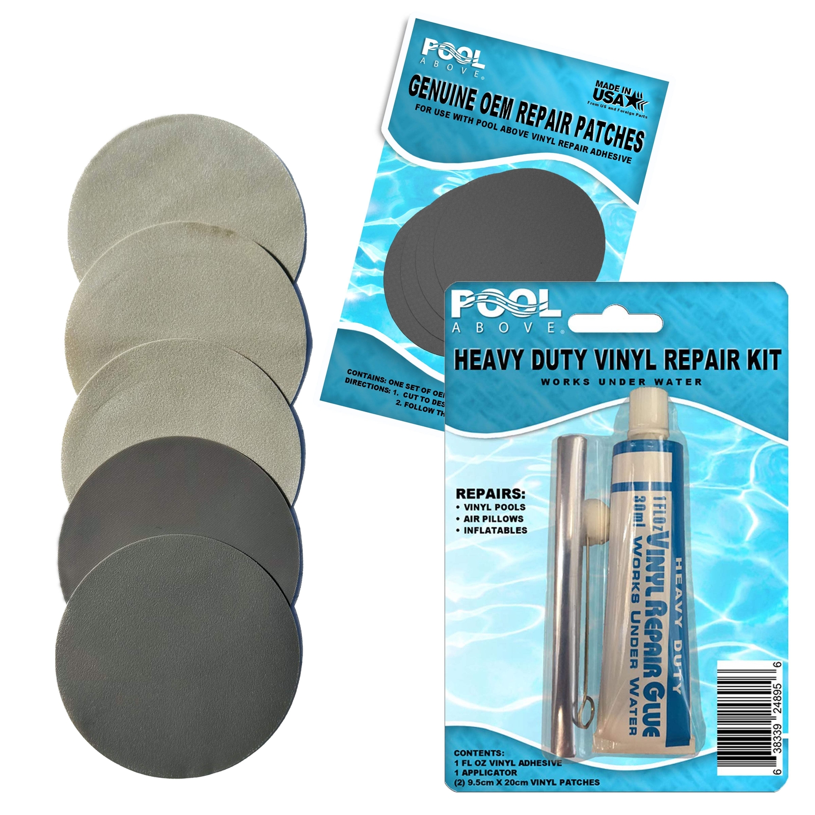 Repair Kit for Durabeam Single Fiber Tech Airbed | Vinyl glue | Gray and Beige P
