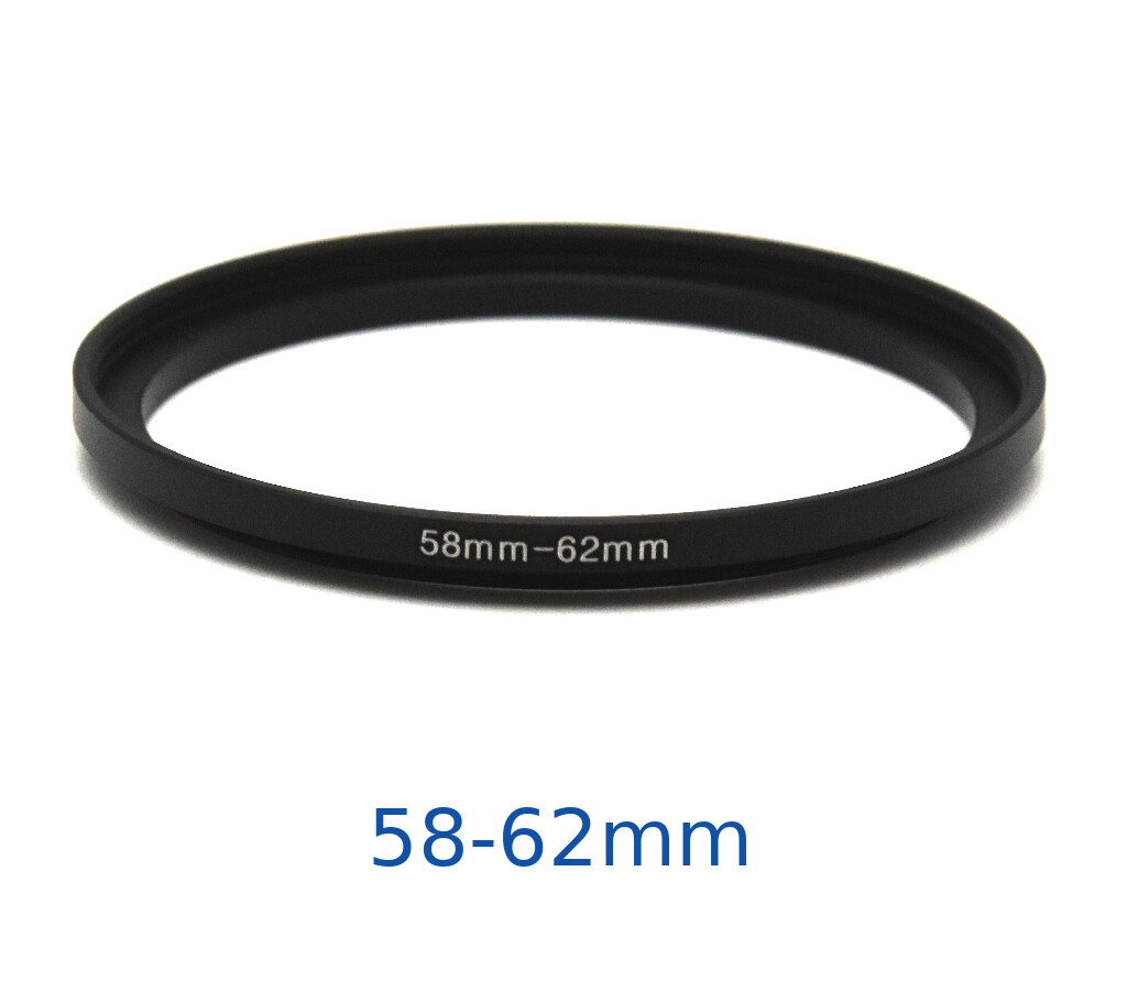 Lens filter adapter ring 58-62mm step-up DSLR Nikon Canon universal professional