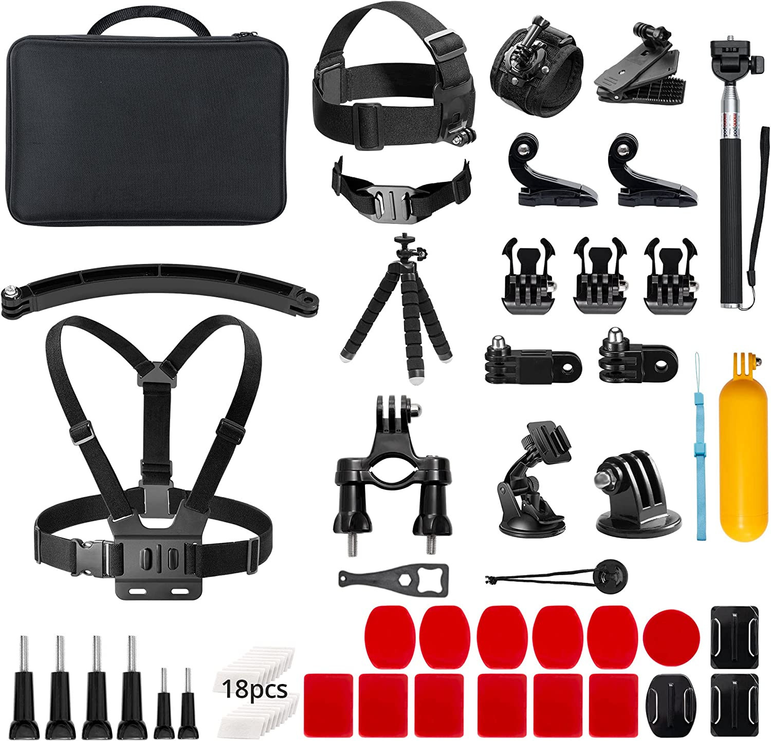 60 in 1 Action Camera Accessories Kit Compatible with EK7000/EK7000 Pro/Brave 4/
