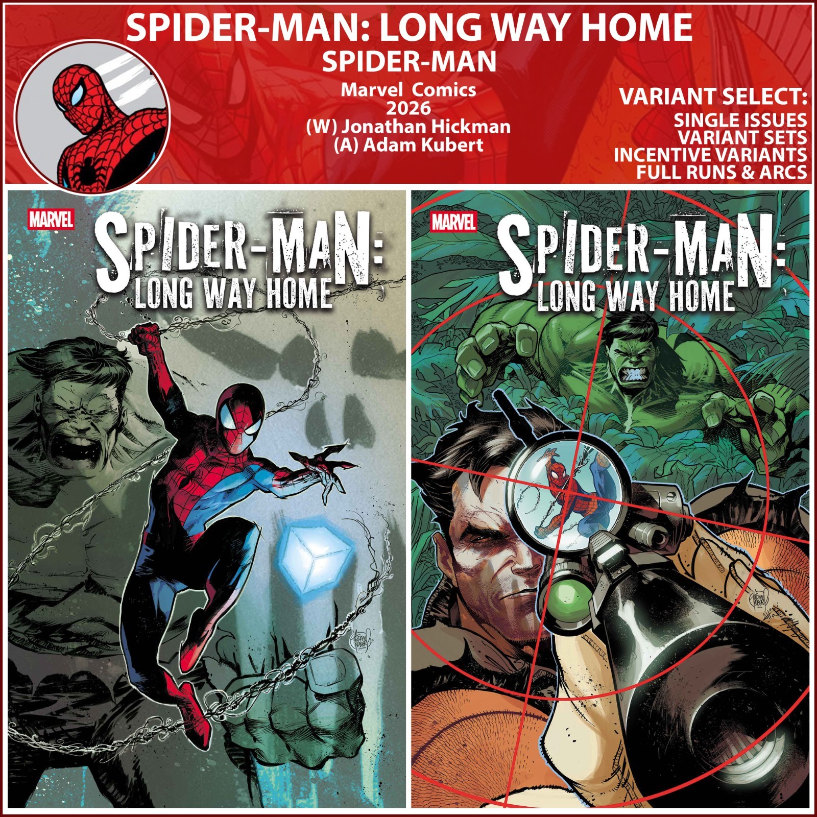 Spider-Man: Long Way Home (2026) #1 2 Marvel Comics COVER SELECT
