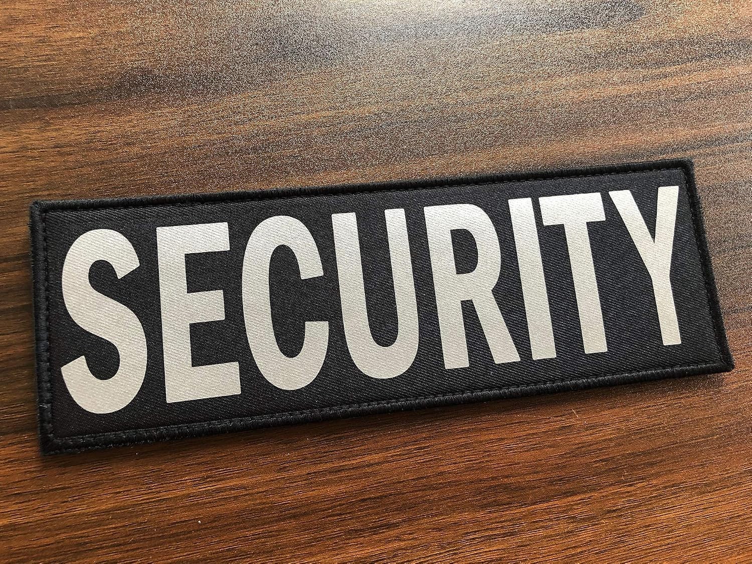 Gray Reflective 11x4 Inch Back Panel Patch with Easy Hook and Loop Mounting
