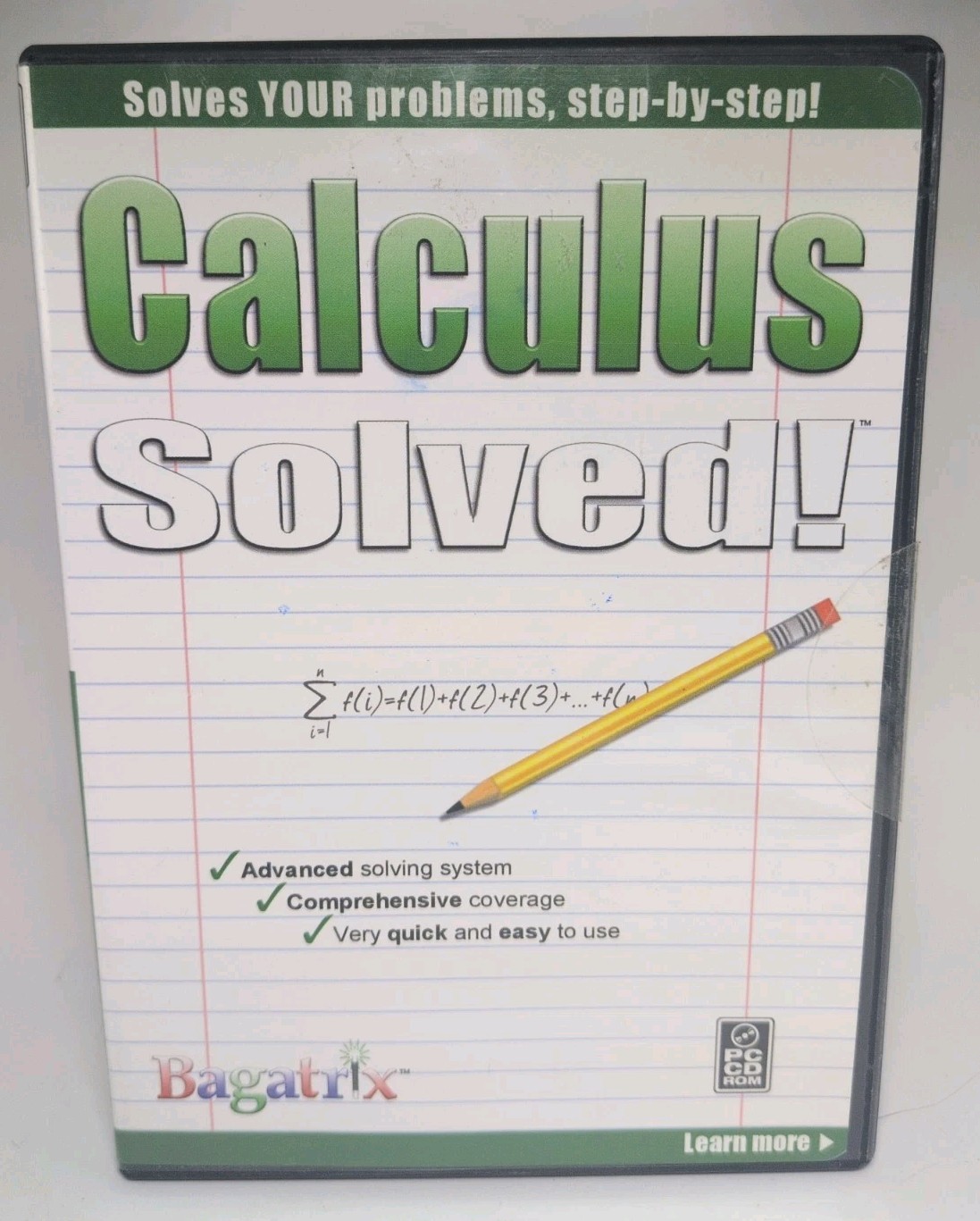 Bagatrix Calculus Solved CD-ROM Brand New B662