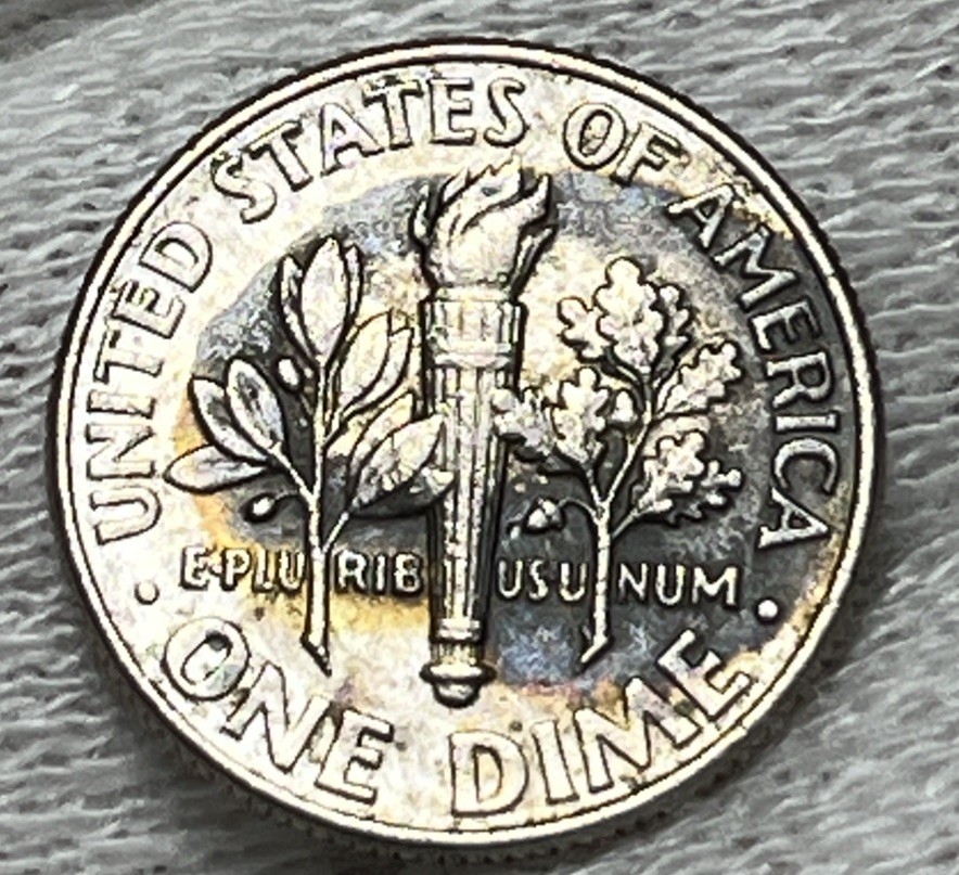 2025 D Dime Errors Strike Through Grease Both Sides Toning