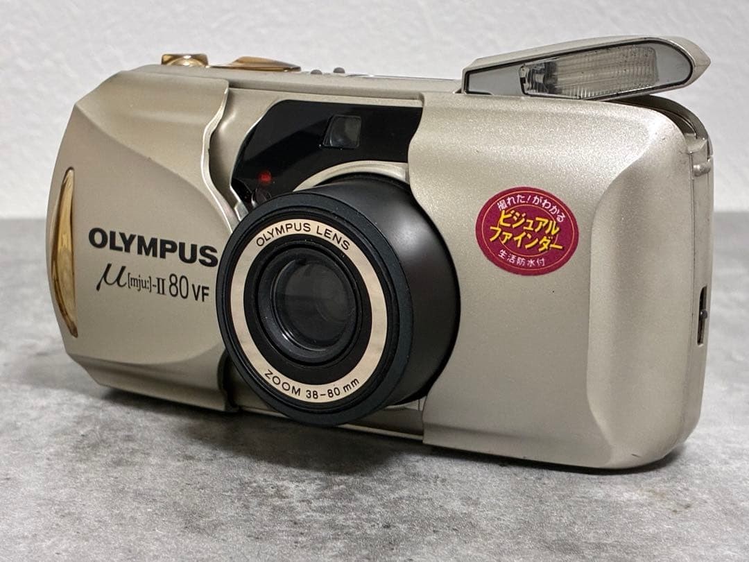 OLYMPUS μ[mju:]-II 80 VF 35mm Point & Shoot Film Camera Tested Very Good