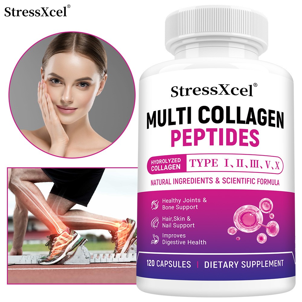 Multi Collagen Peptides Powder Type I Ii Iii V X Hydrolyzed Supports Skin Hair
