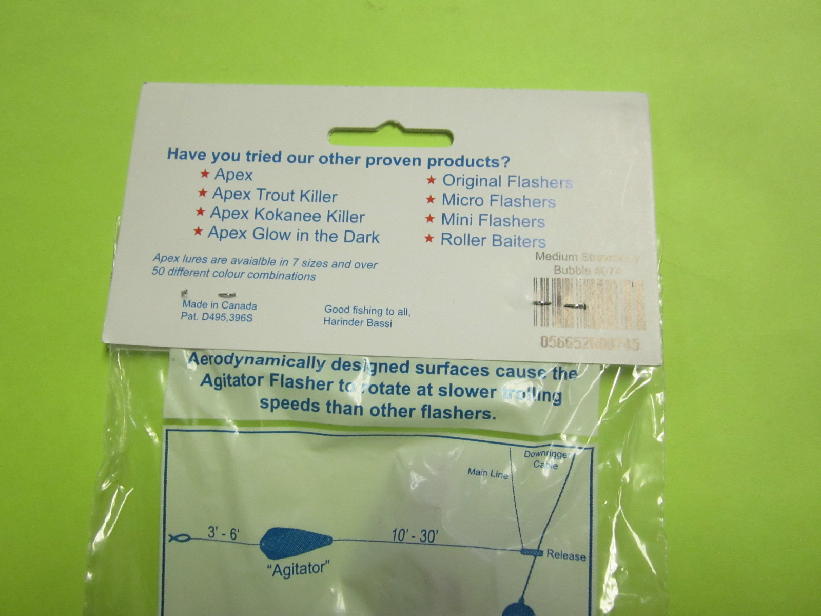 HOT SPOT - AGITATOR Flasher Medium - Strawberry Bubble- Lure #074