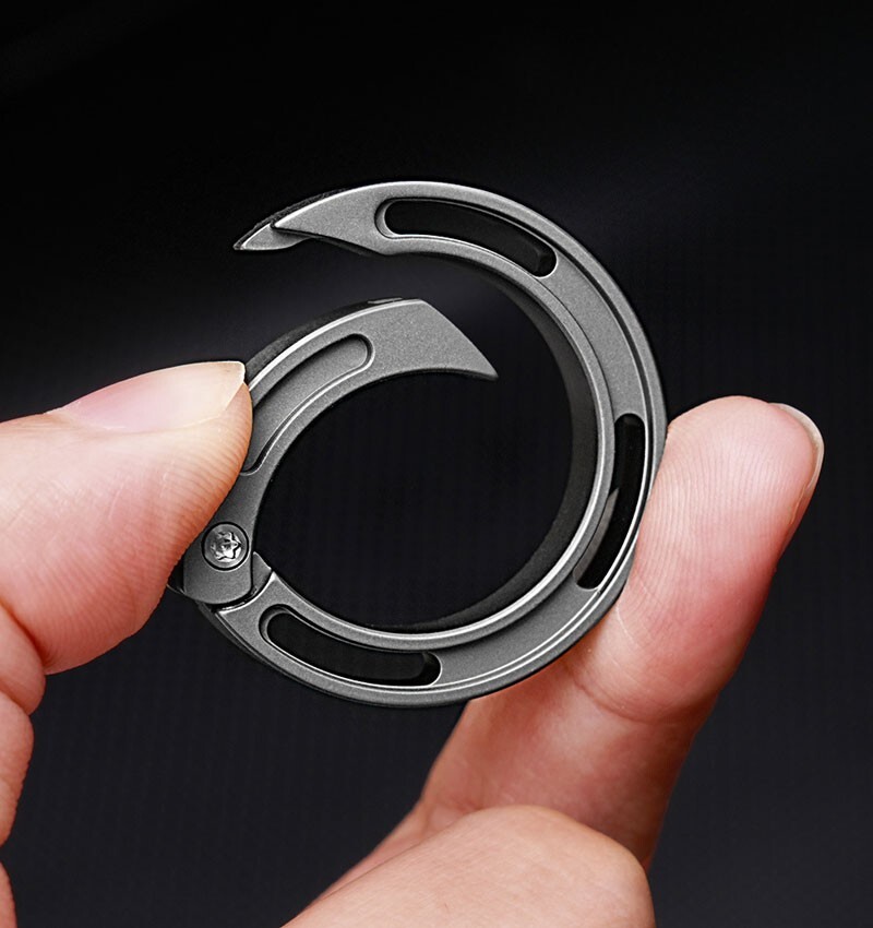 EDC Titanium Alloy Creative Keychain Carabiner Portable Hanging Buckle for Gift