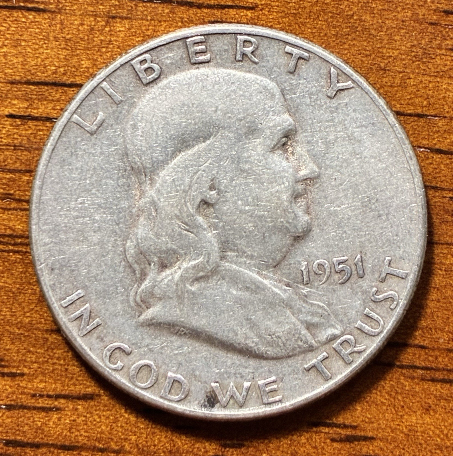 1951-S Franklin Silver Half Dollar