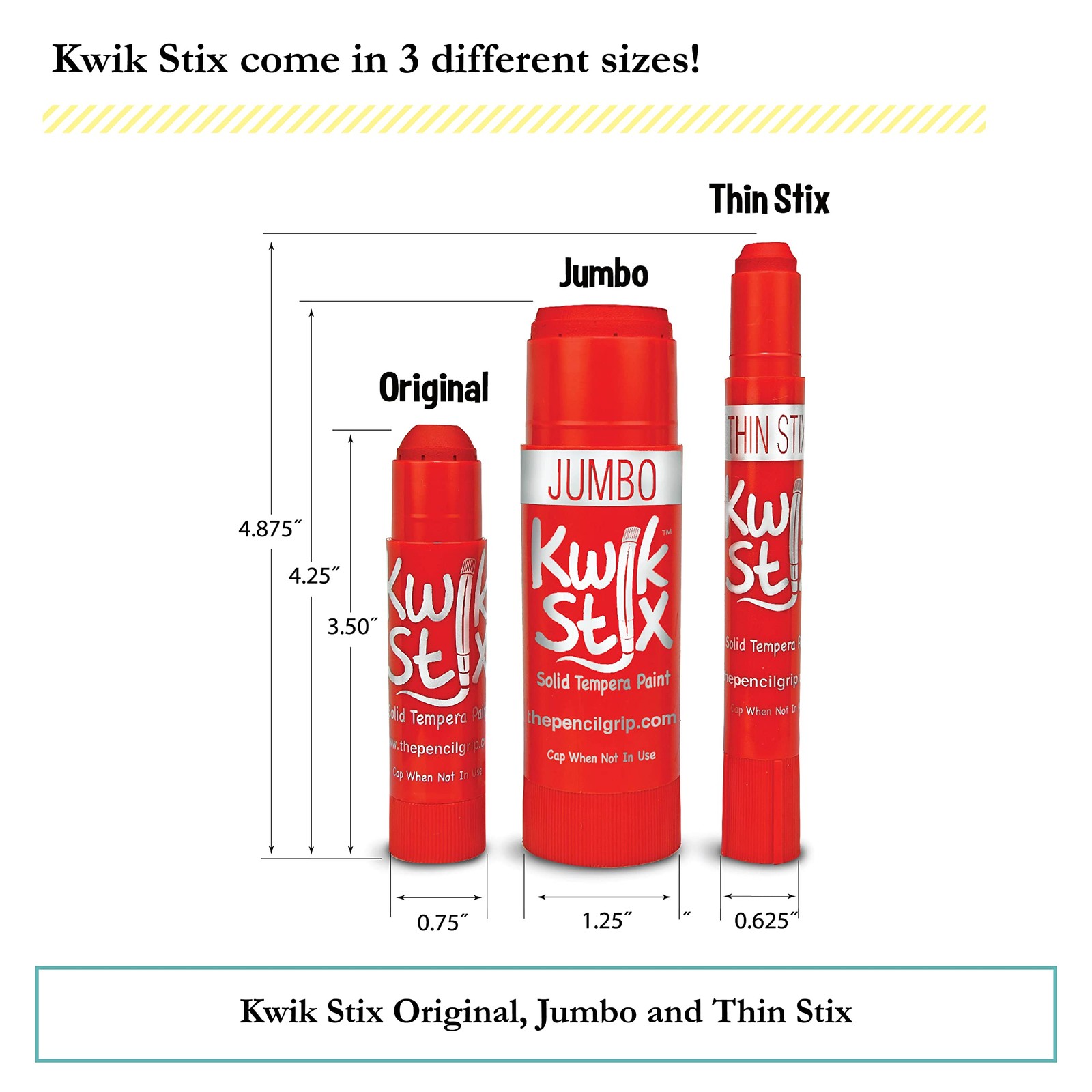 Kwik Stix Solid Tempera Paint Sticks, 144 1 Count (Pack of 144), Multicolor