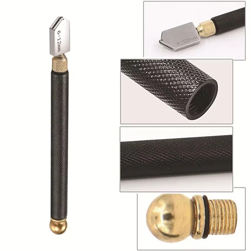 Professional Straight Head Oil Glass Cutter Tile Cutting Tool Kit