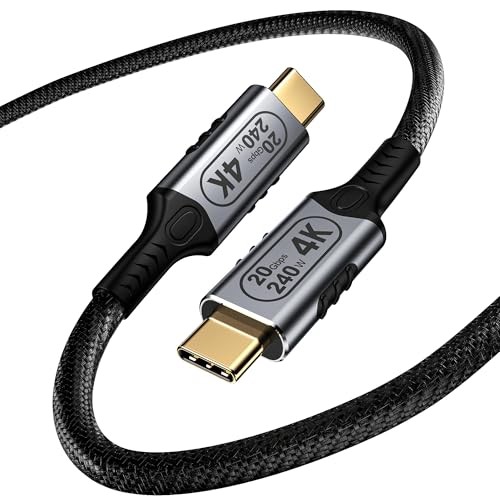 Type c to Type c Short Cable,20gbps USB c 3.2 gen 2,4k@60Hz 1.65FT/0.5M