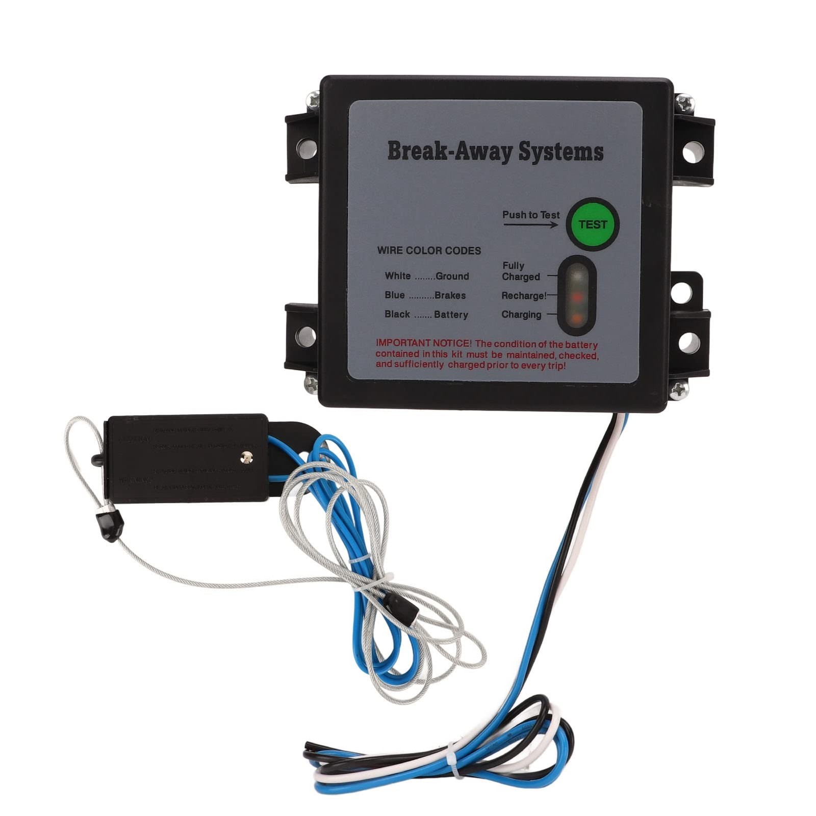 LED Test Break Away System, Towing Solutions Engager Breakaway Kit with...