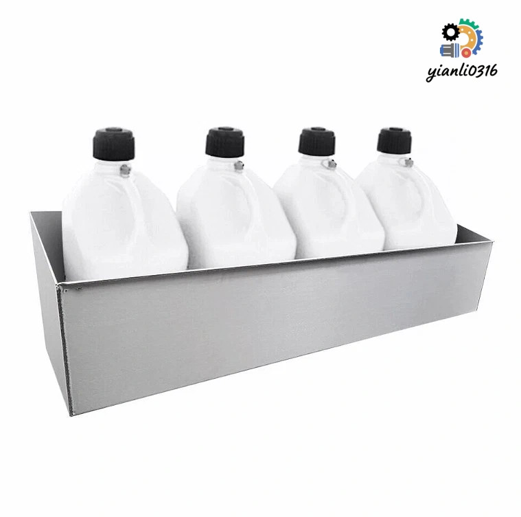 46" Fit 4 Five Gallon Jugs Fuel Jug Rack Holder Shelf For Enclosed Race Trailer