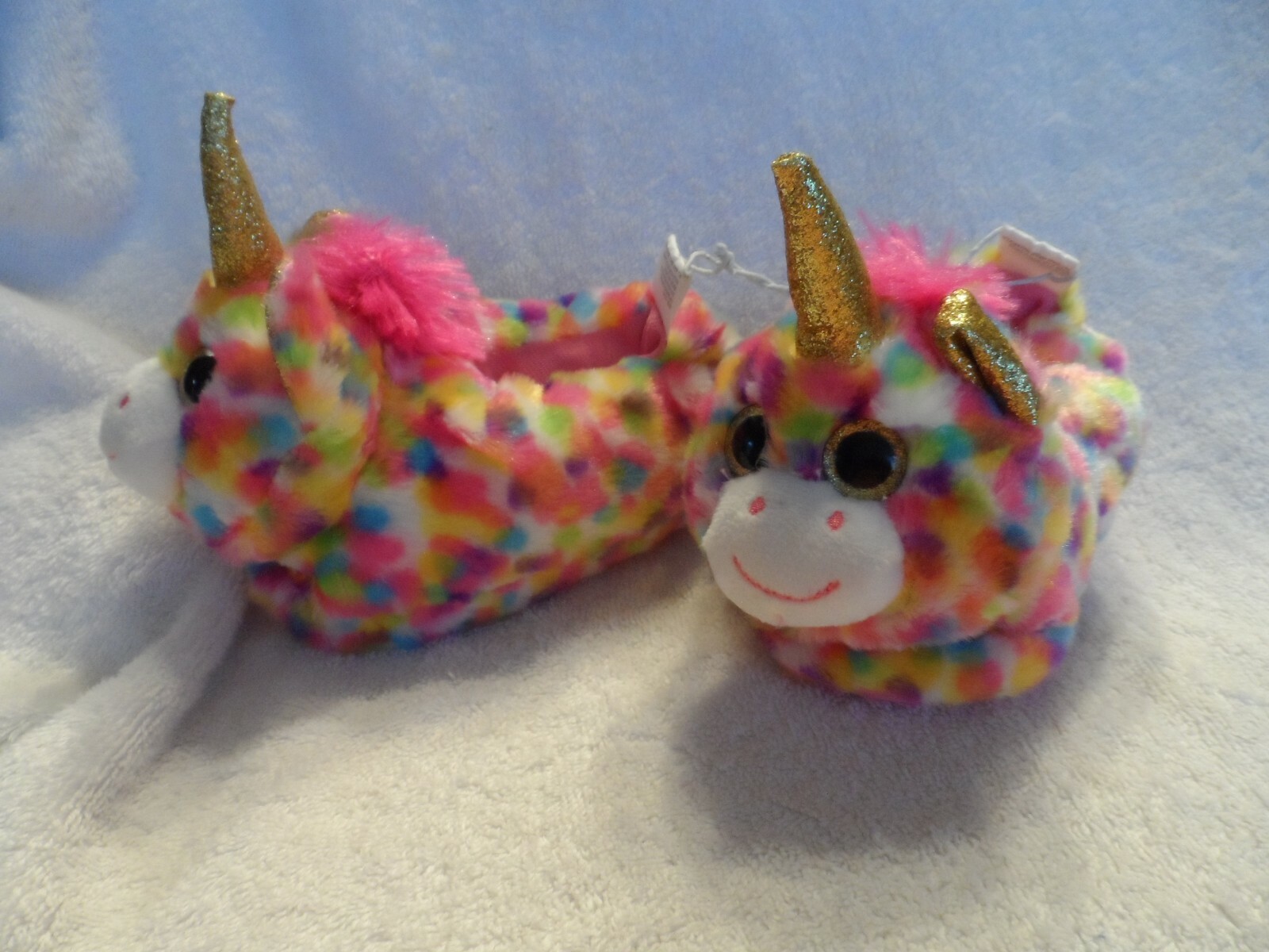 Toddler girls size small  multicolor swiggles unicorn slippers