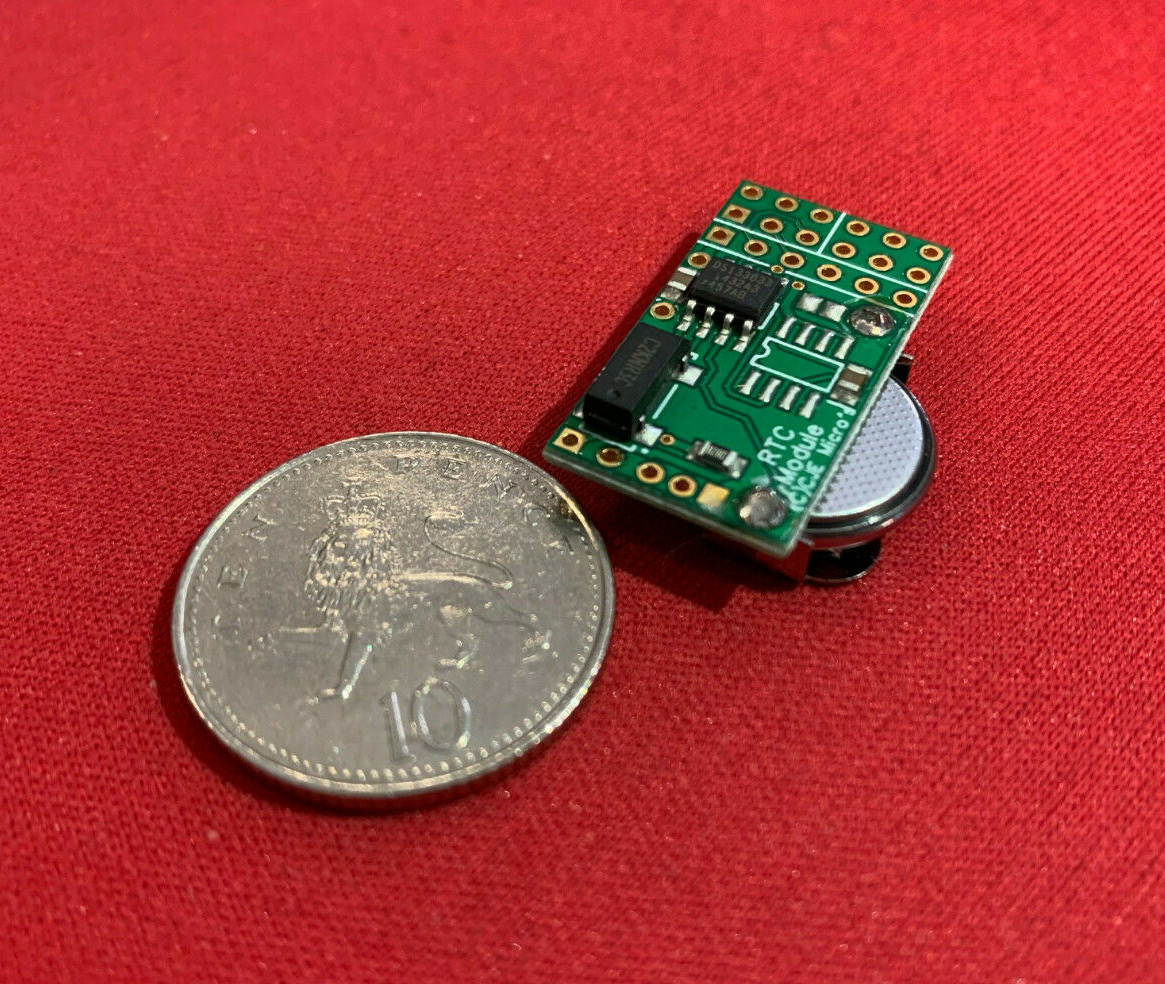 Real Time Clock (RTC) module for Raspberry Pi with no header fitted