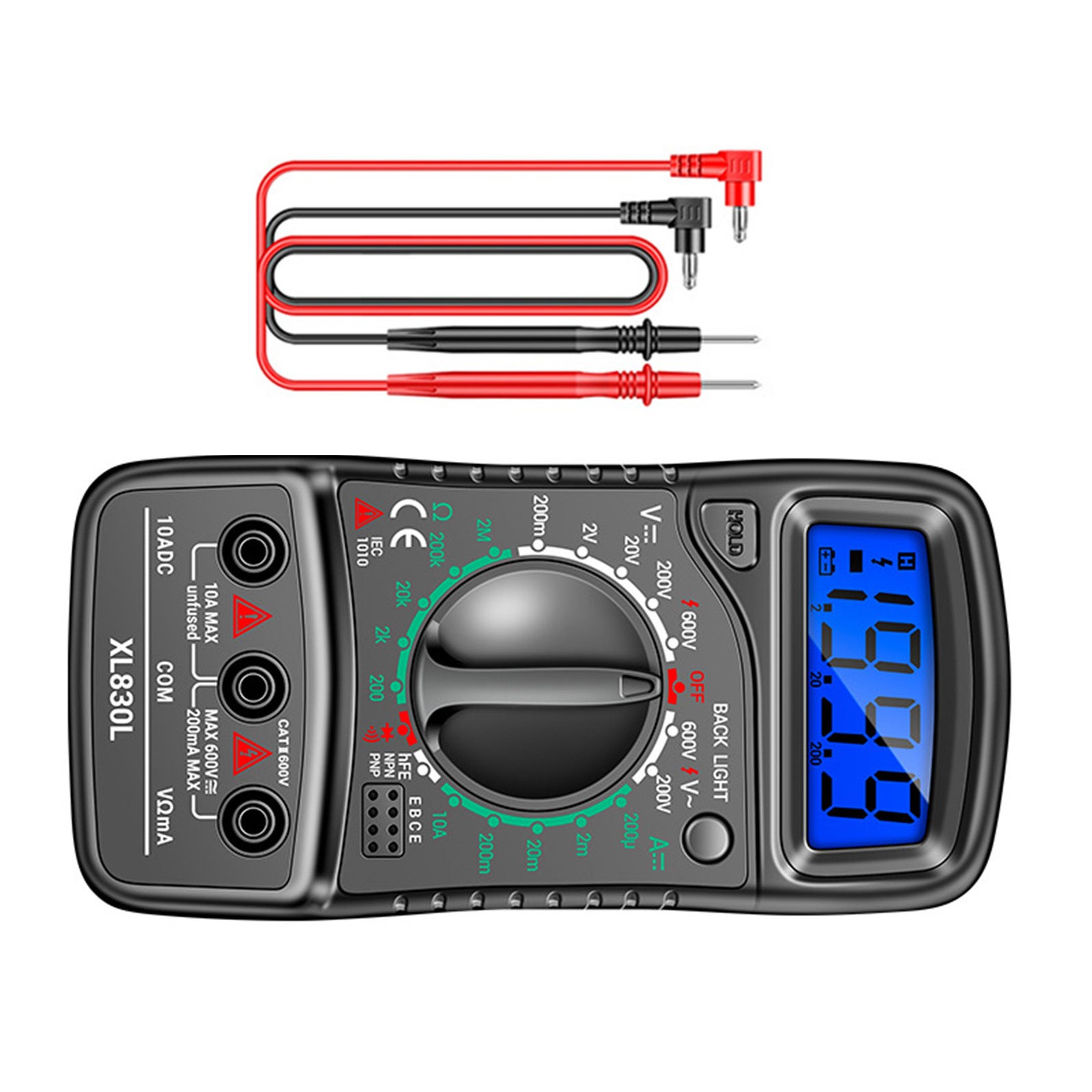 Multi-functional LCD Digital Multimeter Voltmeter Ammeter Ohmmeter AC DC Tester