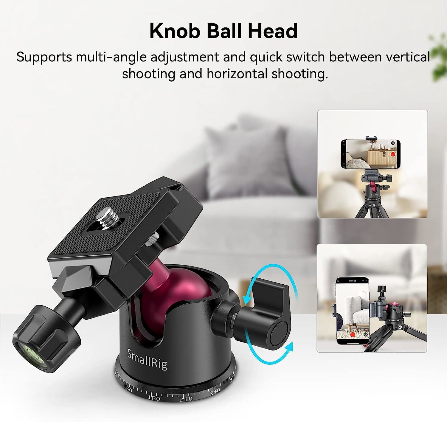 SmallRig Mini Tripod for Camera Desktop Tabletop Tripod Ball Head with Arca-Type