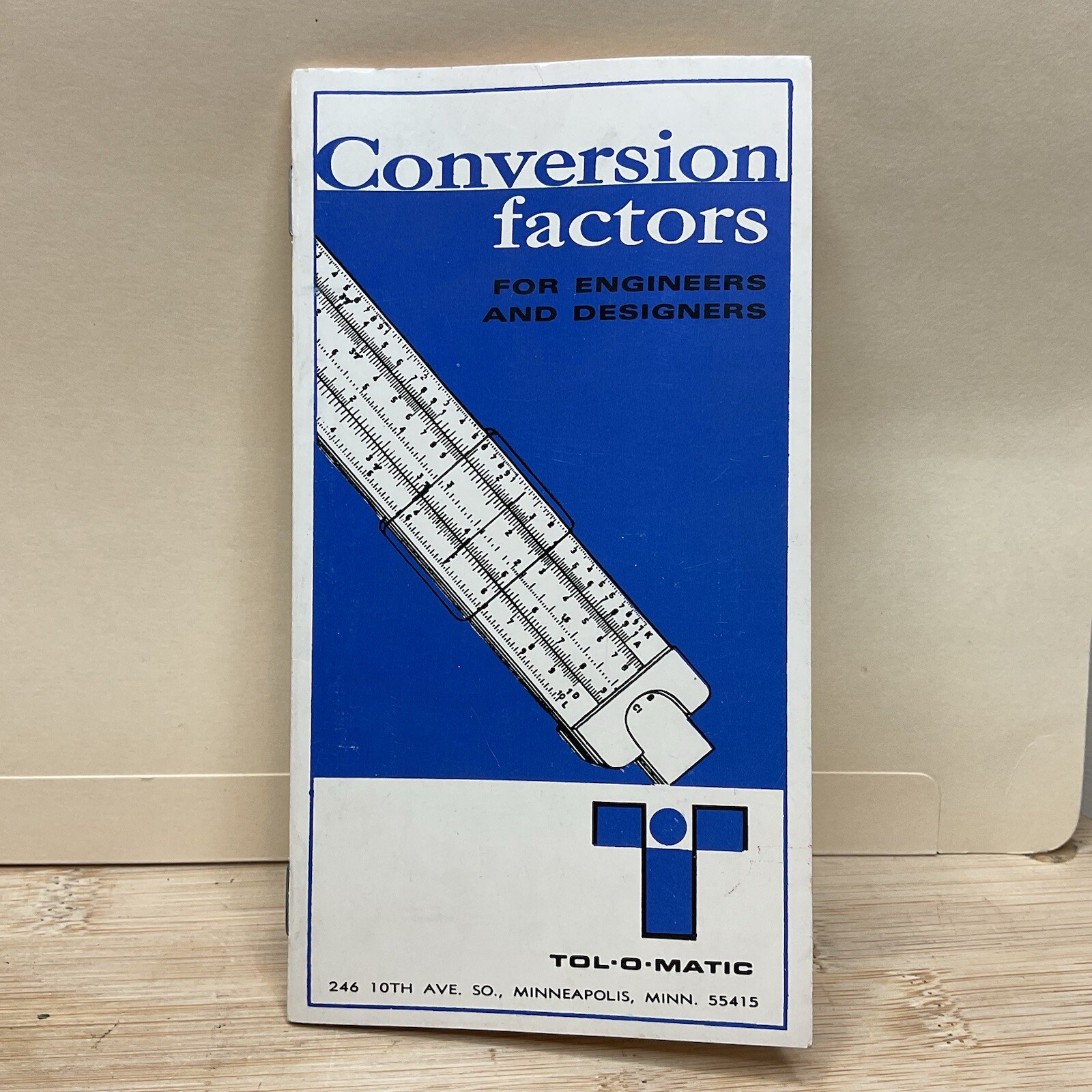 Vintage Tol-O-Matic Conversion Factors Computer Handbook Minnesota S842