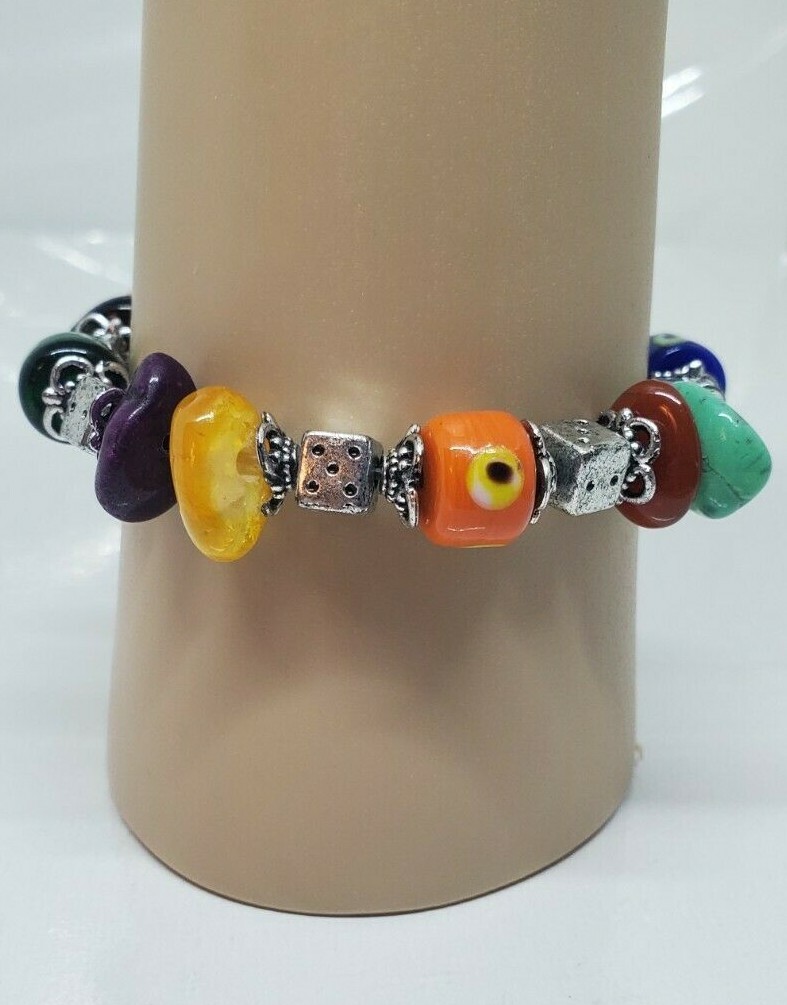Colorful Multistone Stretch Bracelet