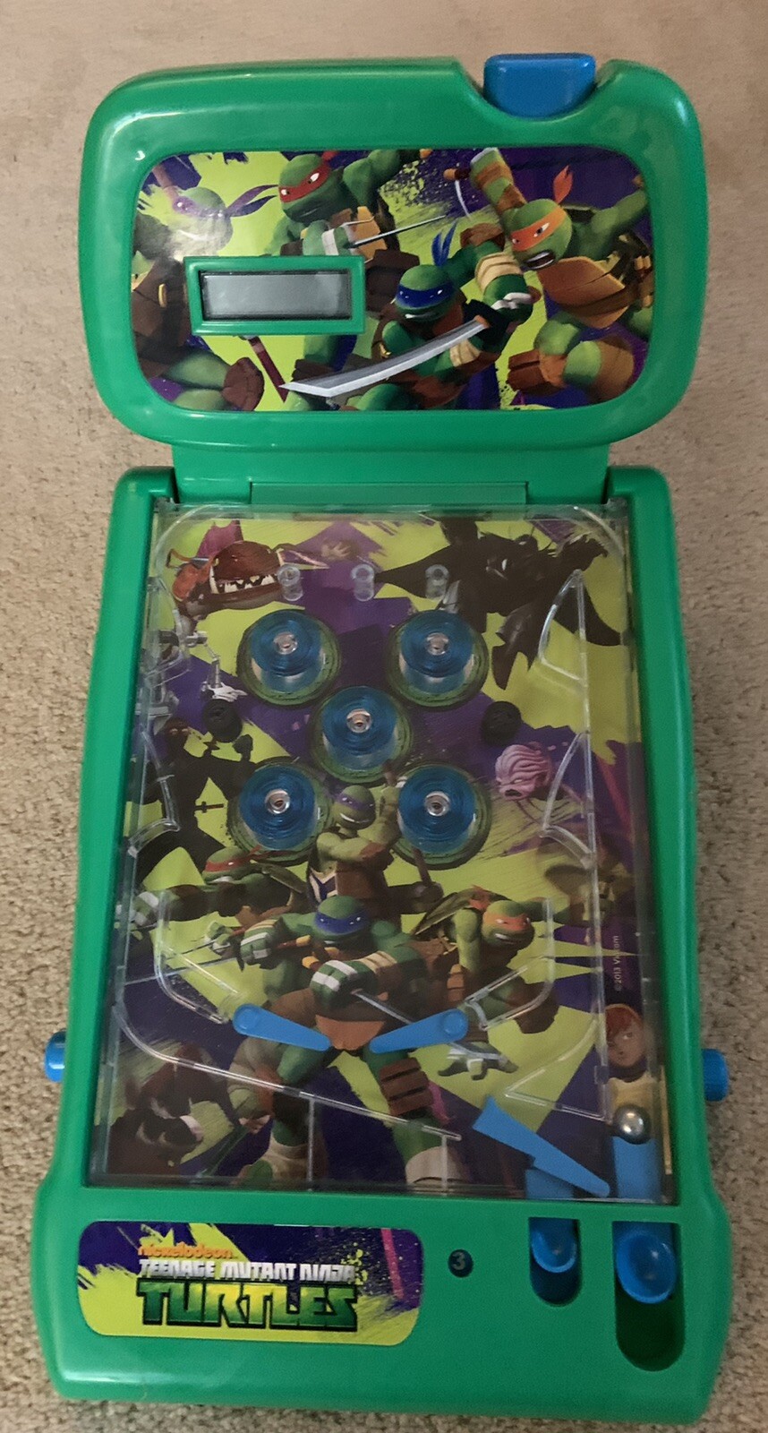 Nickelodeon Teenage Mutant Ninja Turtle Electronic Pinball Game Tested Works