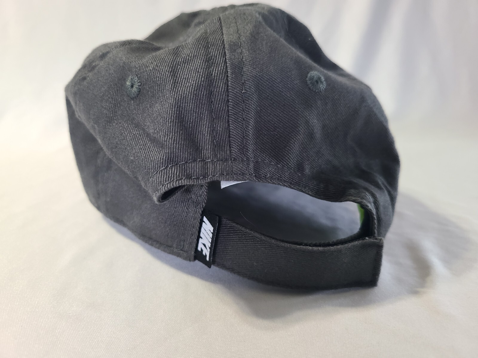 Nike Strapback Hat Toddler Size Gray Adjustable Swoosh Logo Solid Cotton