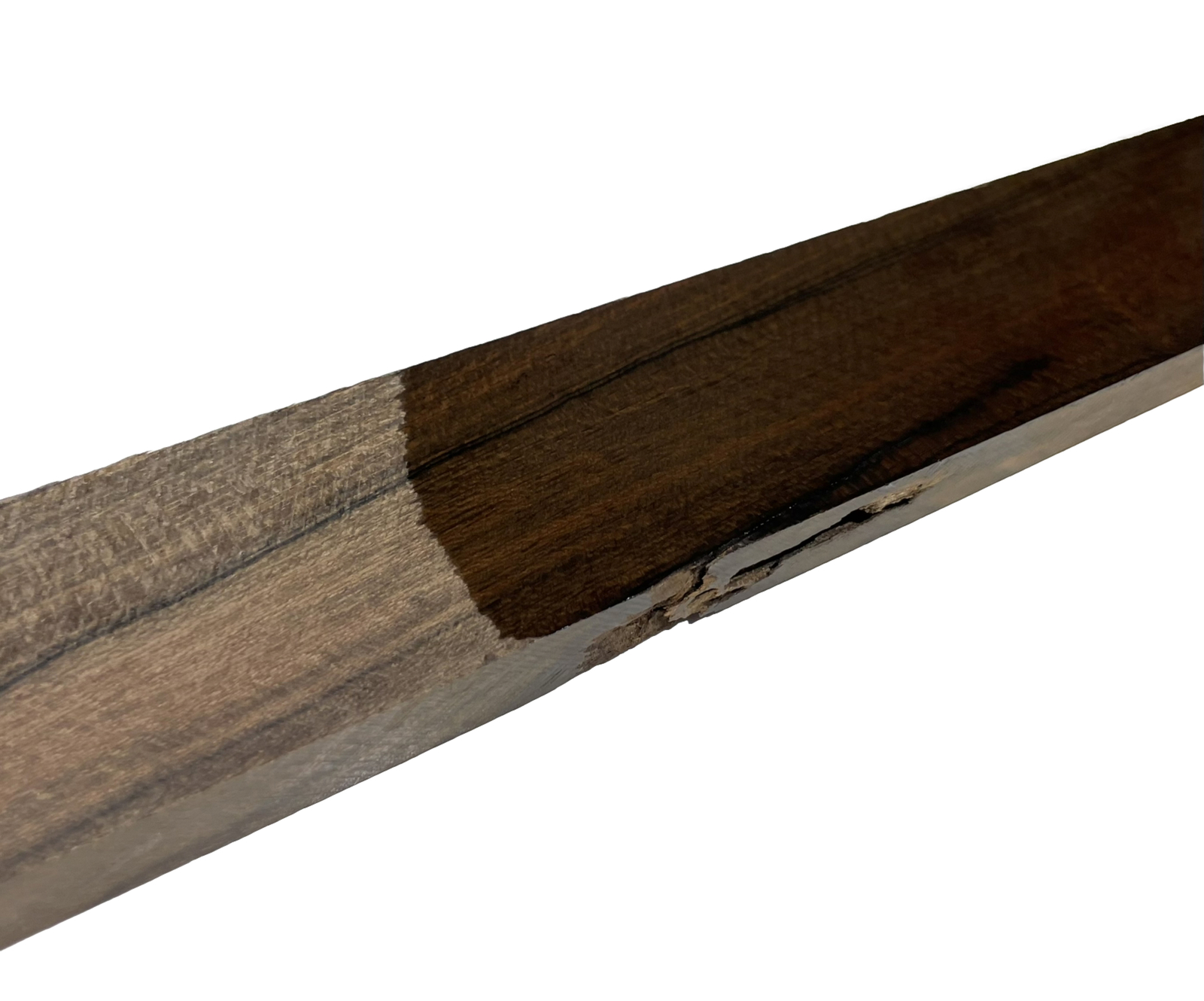 Ziricote thin stock 17" x 1-9/16" x 3/8"+ thick - Dried (p64) Contains CRACKS
