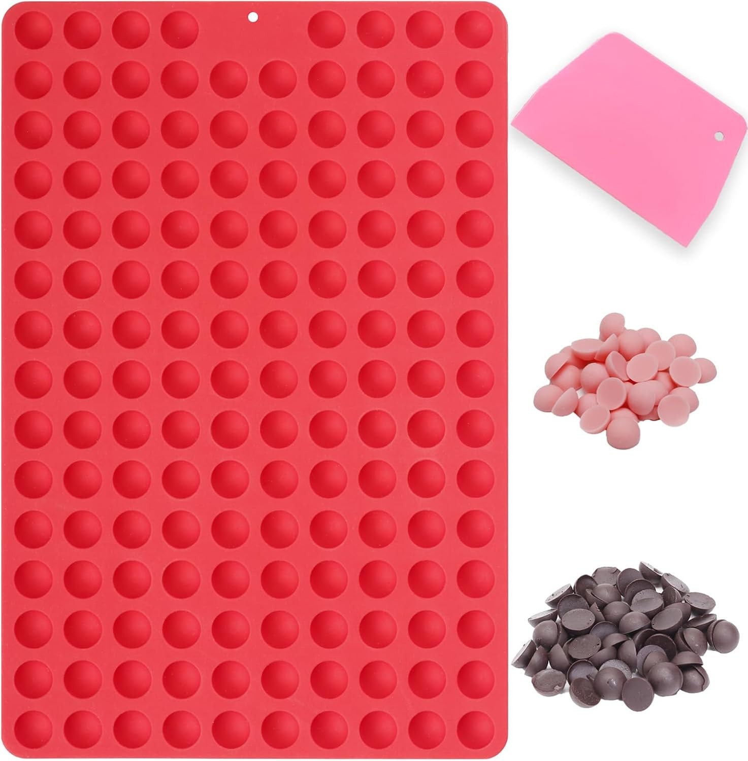 Mini Round Silicone s, 148 Cavities Semi Sphere Chocolate Candy